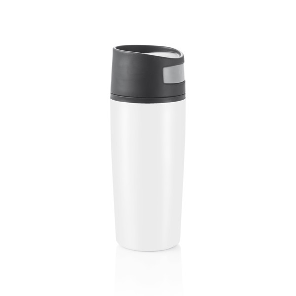 Tazza a chiusura ermetica Auto - Bianco / Nero
