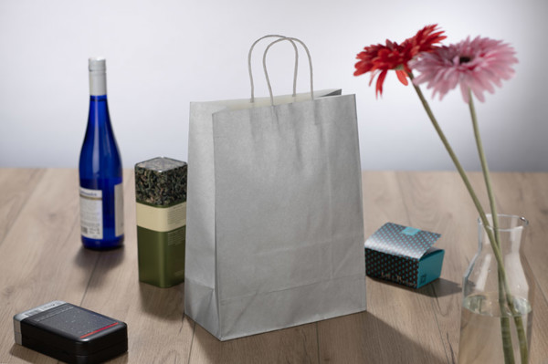 Geschenktüte ZIBO - silbern