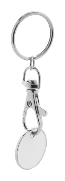 Trolley Coin Keyring Euromarket - White