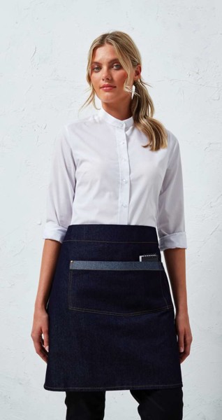 Domain' kontrastna traper pregača do struka - Black Denim