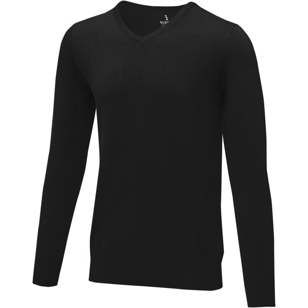 Stanton men's v-neck pullover - Solid black / 3XL