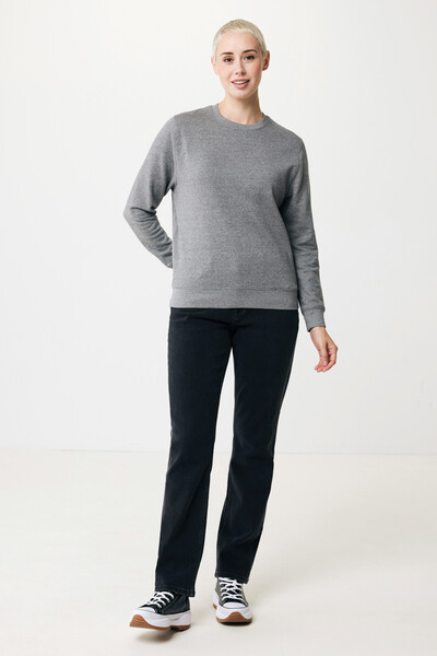 Lehká mikina Iqoniq Etosha z recykl. bavlny - Light Heather Anthracite / XXXL