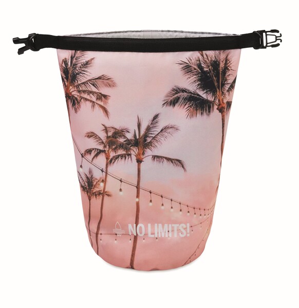 5L recycled polyester (rPET) dry bag with your 360° design - Full colour