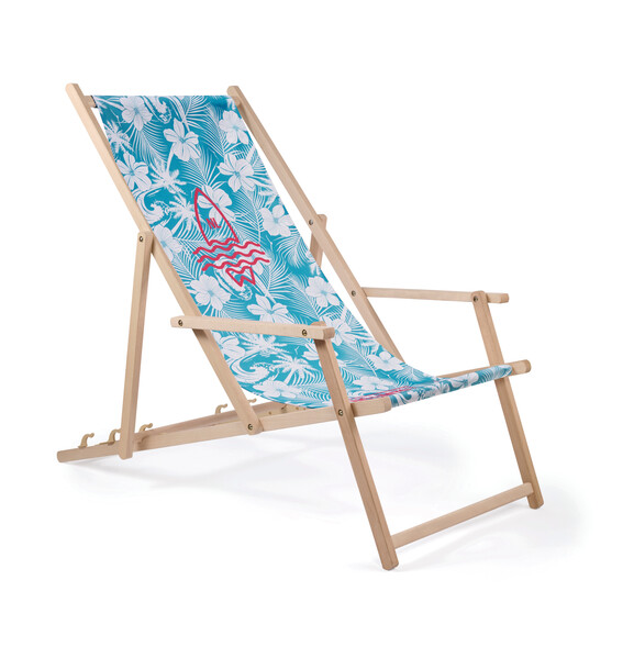 Deck chair with armrests & removable cover (EN581 Certified) - Full colour