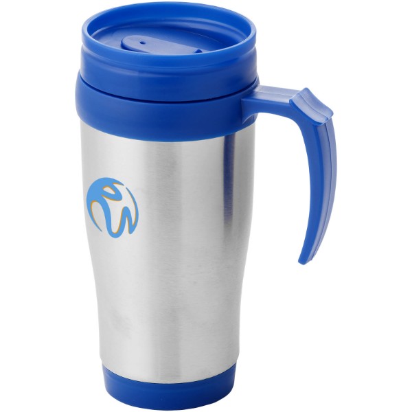 Mug isotherme Sanibel 400ml - Argent / Bleu