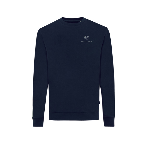 Sweater à col rond en coton recyclé Iqoniq Zion - Bleu Marine / XXS