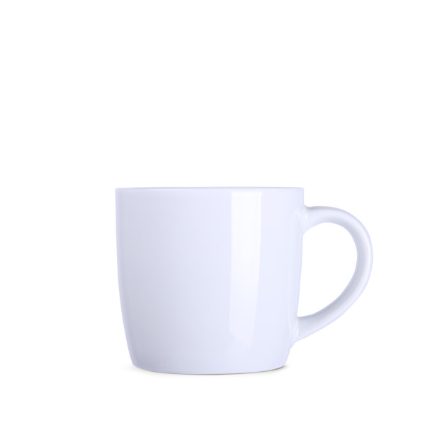 Handy porcelain mug, 85 mm diameter - White