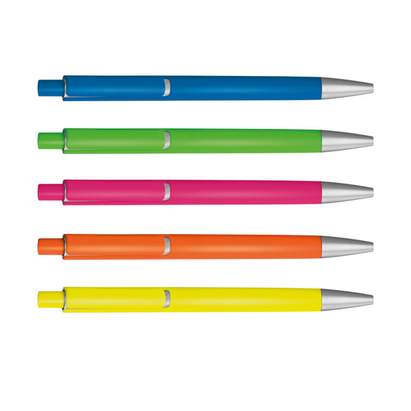 STYLO BILLE ECRITURE NOIRE CORPS ET CLIP PLASTIQUE - Jaune