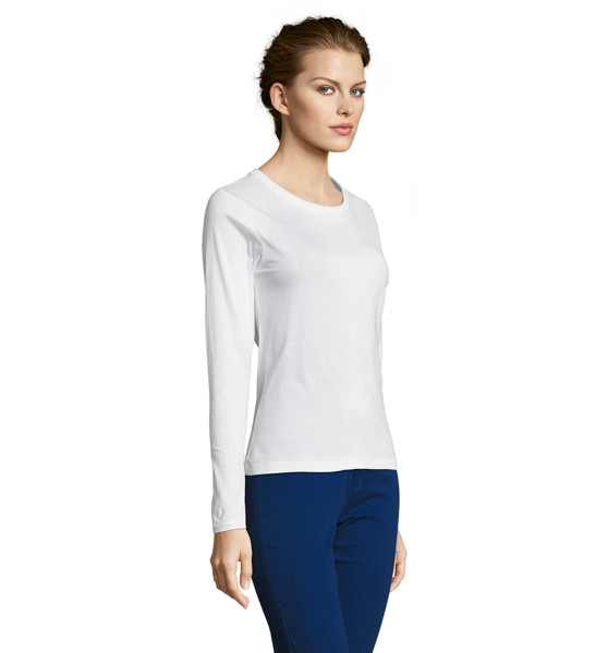 Ženska majica Majestic, bombaž 150g - Bela / 2XL