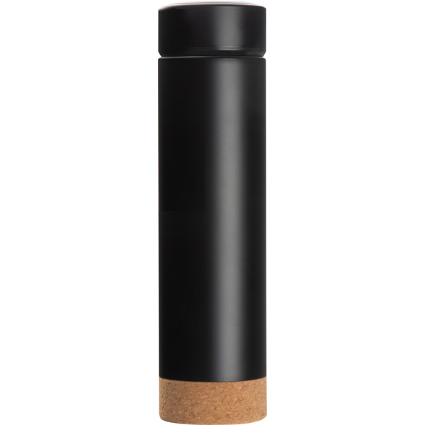 Double-walled vacuum drinking bottle  GREGORIO - Black