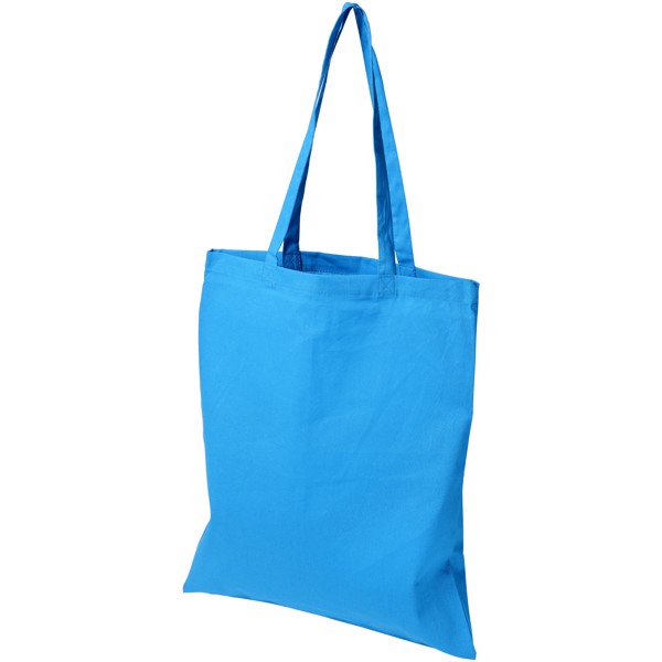 Sac shopping coton Madras 140 gr/m² 7L - Bleu process