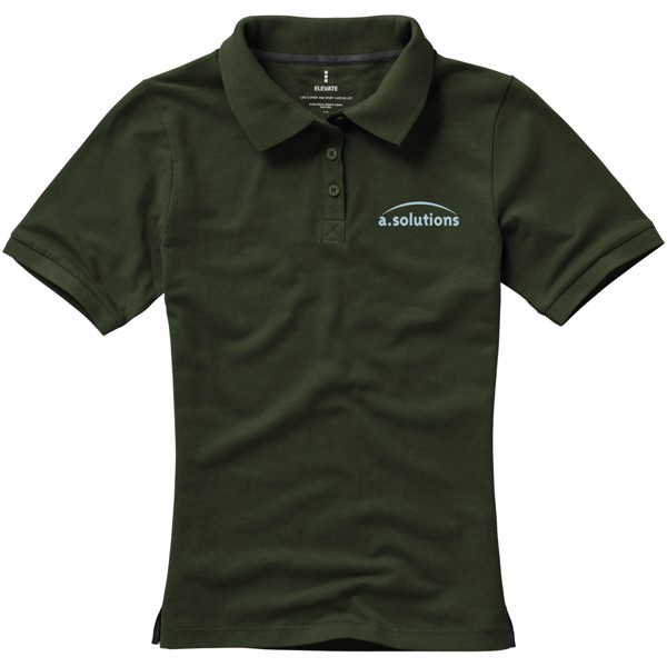 Polo manches courtes femme Calgary - Vert militaire / XL