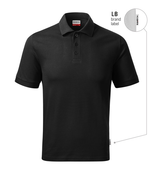 Polo Majica Muška Rimeck® Resist Heavy Polo - Crna / L