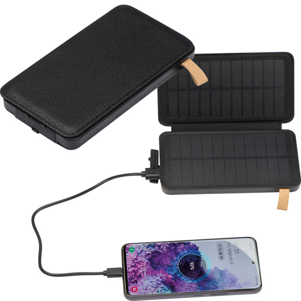 Solar powerbank 8,000 mAh BRUNA - Black