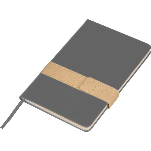 Notebook with magnetic closure DOUGLAS - Silvergrey