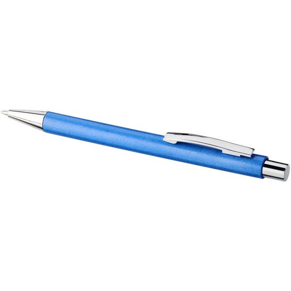 Tual wheat straw click action ballpoint pen - Blue