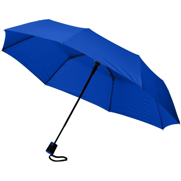 Ombrello pieghevole Wali da 21" con apertura automatica - Blu royal