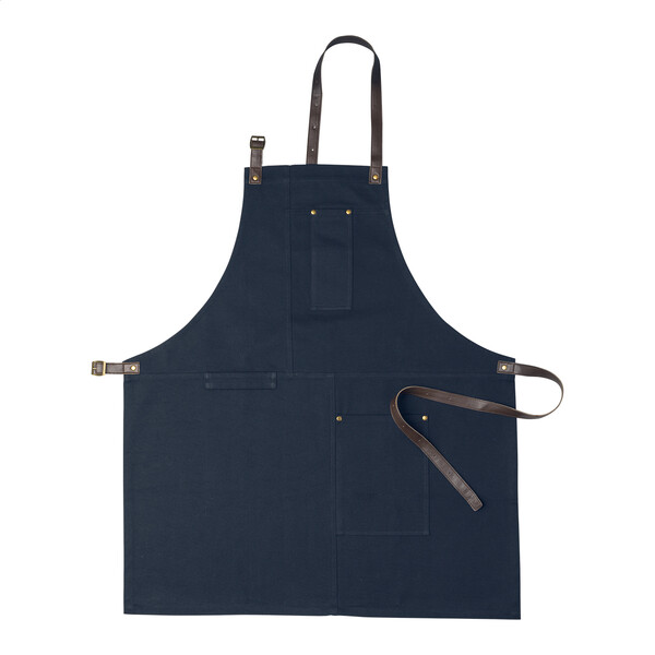 Tablier de cuisine en coton James - Bleu Foncé