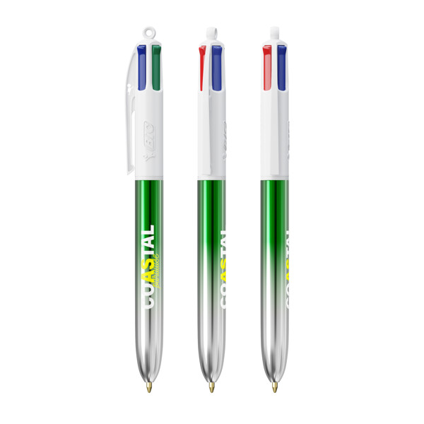 BIC® 4 Couleurs® Bicolor - Vert/Argent