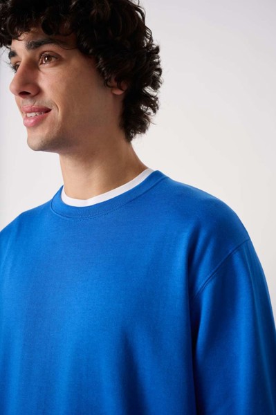Unisex Basic Round Neck Tubular Sweatshirt - Ideal White / S
