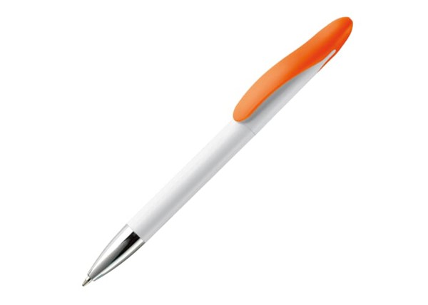 Speedy ball pen twist metal tip - White / Orange