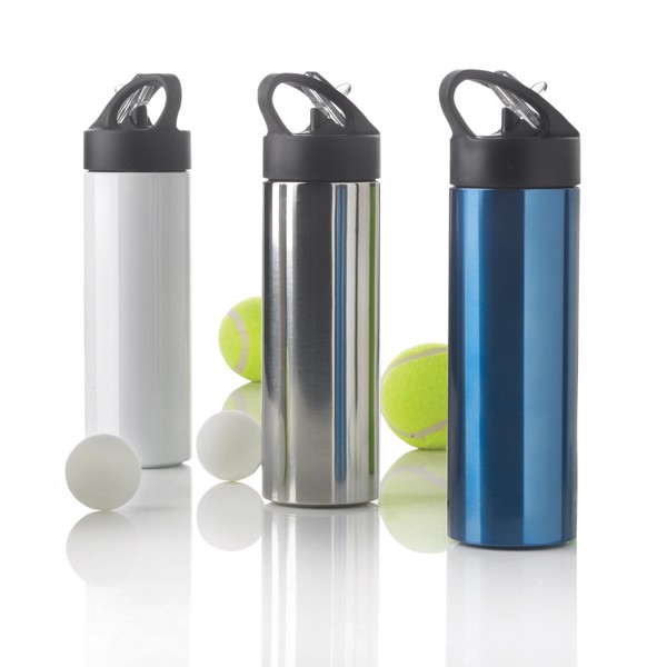 Sport bottle with straw - White