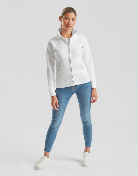Ladies Premium Sweat Jacket - White / 2XL