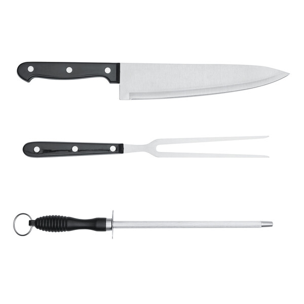 3-Piece Stainless Steel Carving Set Carve