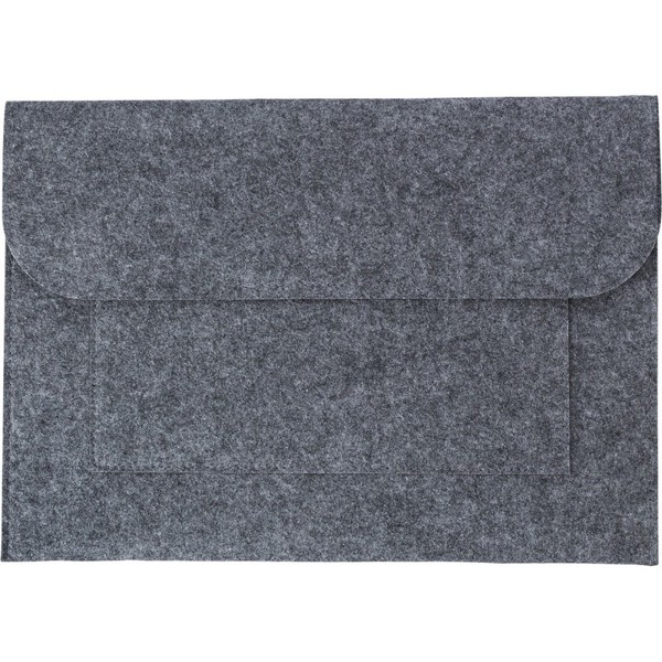 Felt RPET laptop case, document folder - grey