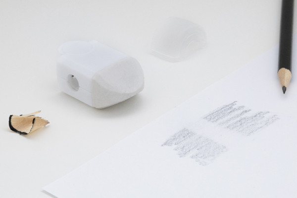 Eraser And Sharpener Pencix - White