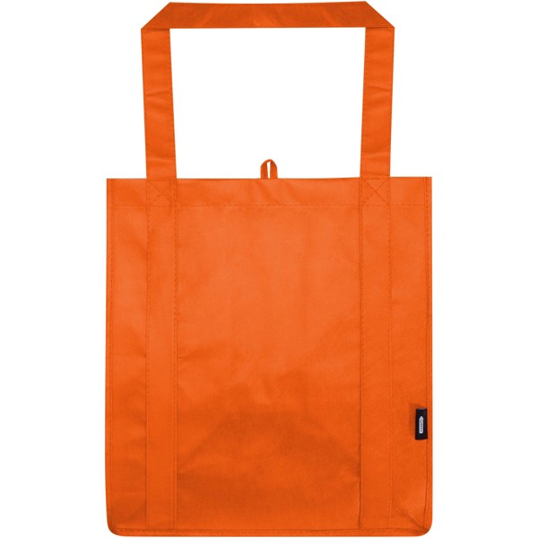 Tote bag con fondo rigido in tessuto non tessuto riciclato certificato GRS Liberty - 29L - Arancione