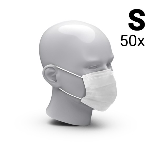 Masque Pour Bouche Et Nez "3-Ply" Ensemble De 50, Taille S