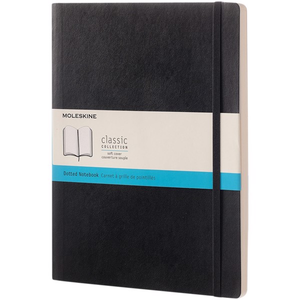Classic XL soft cover notebook - dotted - Solid Black