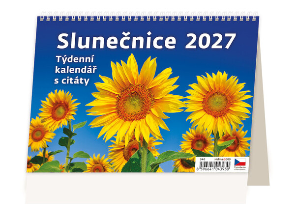 Stolní plánovací kalendář Slunečnice 21,1 × 14,8 cm