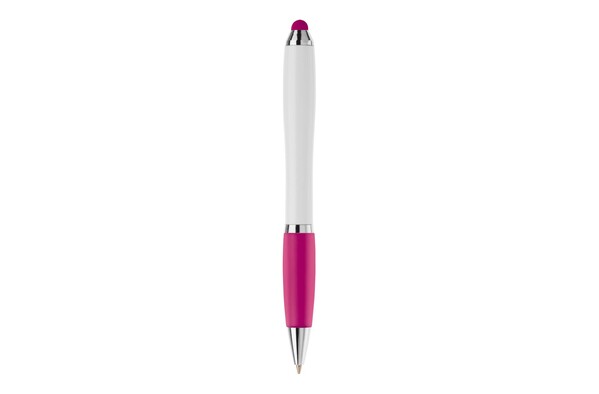 Ball pen Hawaï stylus hardcolour - White / Pink