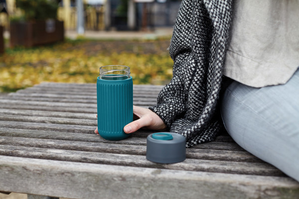 Black+Blum Glass Travel Cup 340ML - Turquoise
