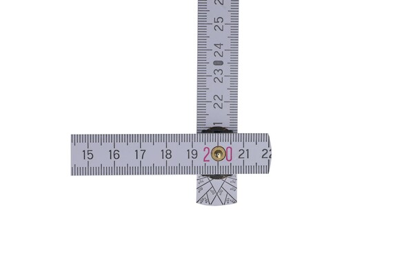 Règle pliante en bois 2m premium peinte - Blanc