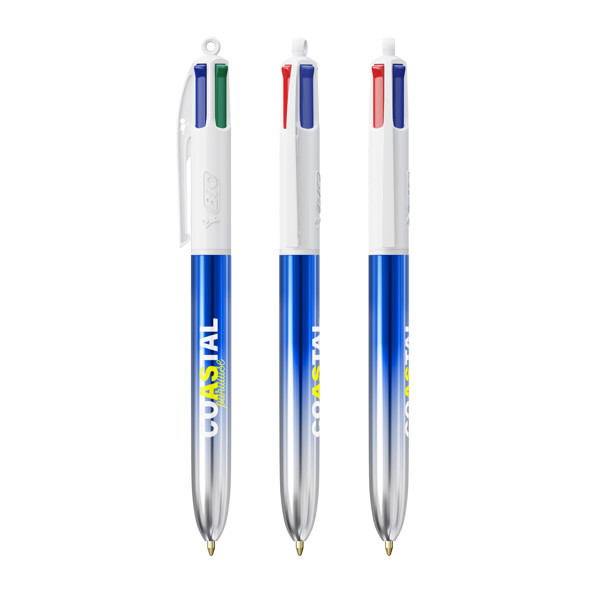 BIC® 4 Couleurs® Bicolor - Bleu/Argent