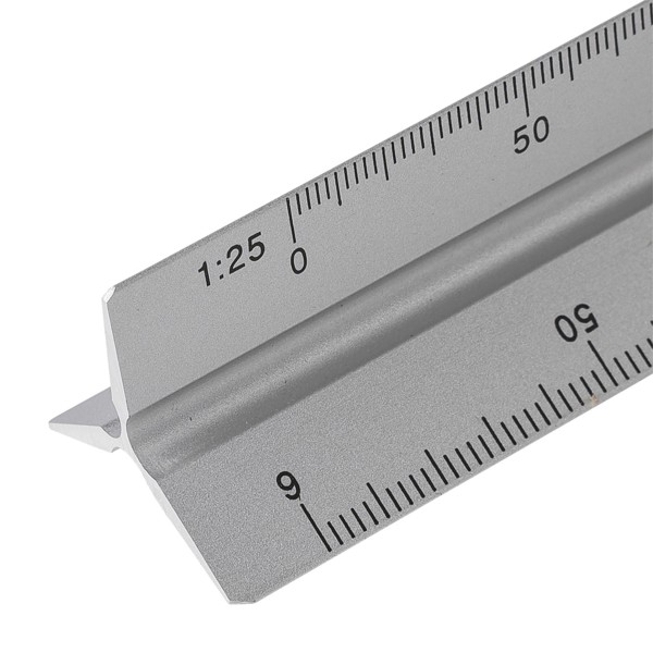 Aluminium 30 cm triangle-shaped ruler Tavi