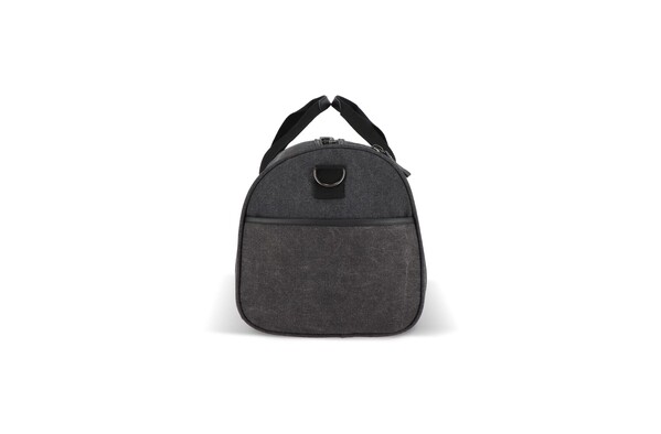 Recycled cotton canvas duffle bag Harper - Dark Grey
