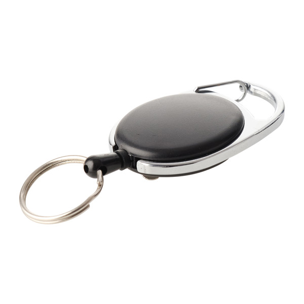 Ski-pass with carabiner - Black