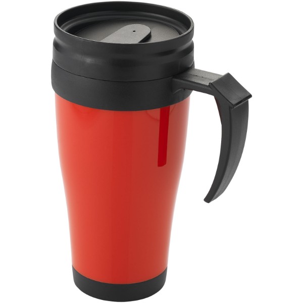 Daytona 400 ml insulated mug - Red / Solid Black