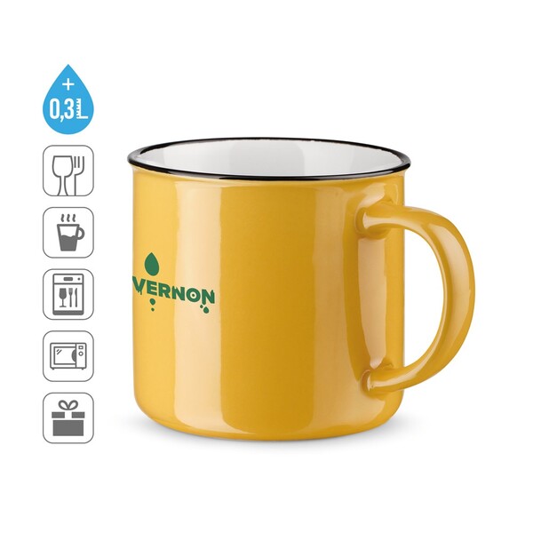 VERNON. Keramička šalica 340 mL - Žuta