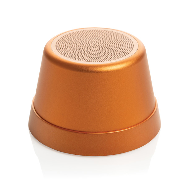 Reproduktor Nivio RCS z recyklovaného hliníku magnetický 5W - Oranžová