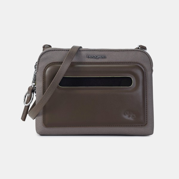 DOPPIO | Crossbody dublu + RFID - Hedgren - Vintage Taupe