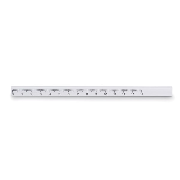 Carpenters pencil with ruler Maderos - White