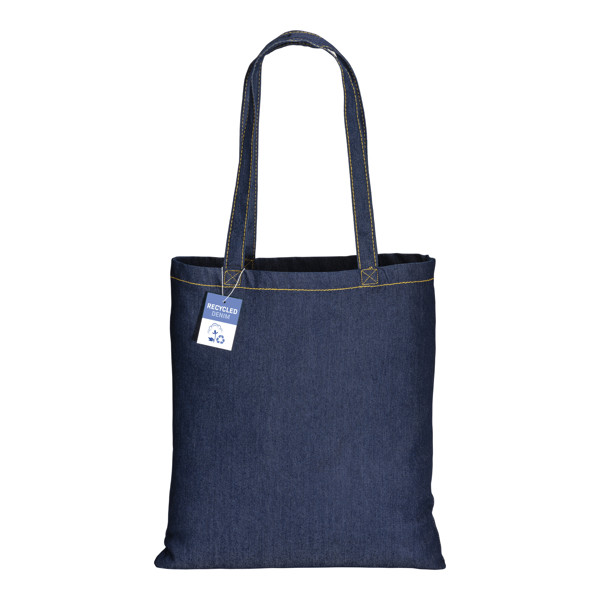 80 G/M2  Denim Recycled Cotton  Shopping Bag, Long Handles