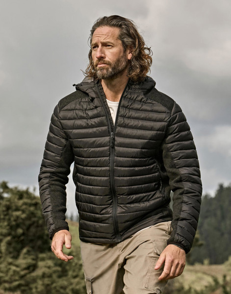 Hooded Outdoor Crossover Jacket - Space Grey / Grey Melange / 2XL