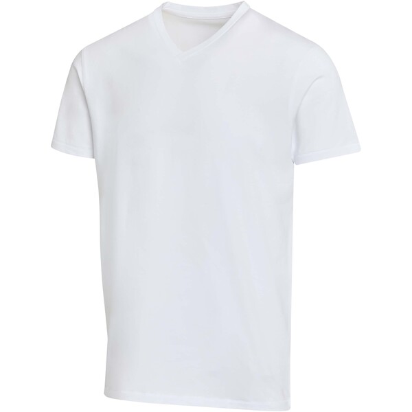 Balfour unisex OCS organisch 200 g/m² T-shirt met korte mouwen en V-hals - Wit / M