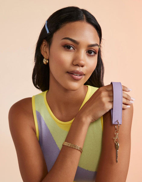 Boutique Wristlet Keyring - Oyster / ONE SIZE